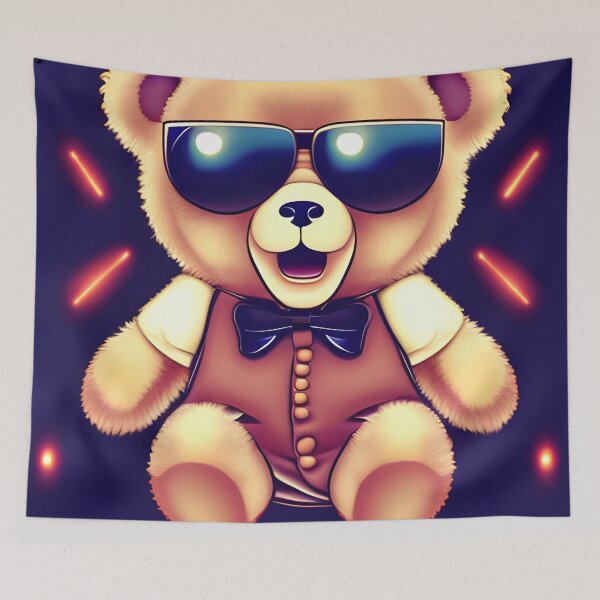 Item preview, Cool teddy bear with sunglasses and suit - disco teddy designed and sold by Dalive.