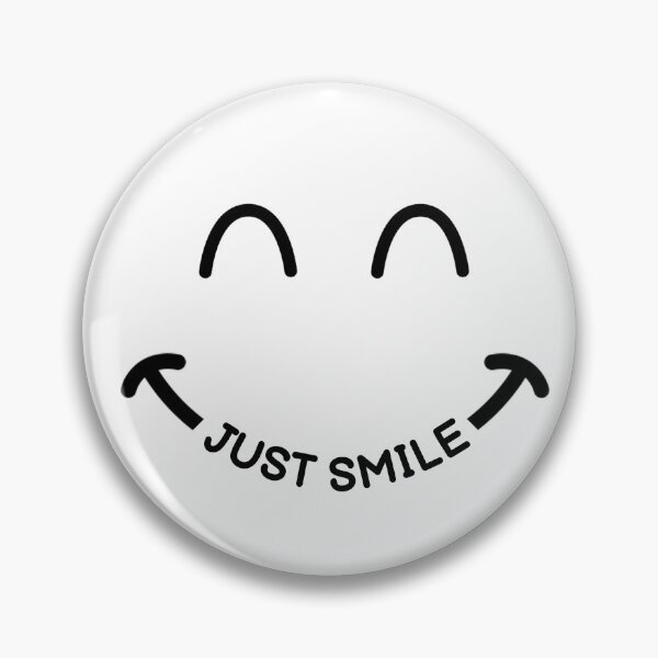Item preview, JUST SMILE text with a happy smile designed and sold by hahodesign.