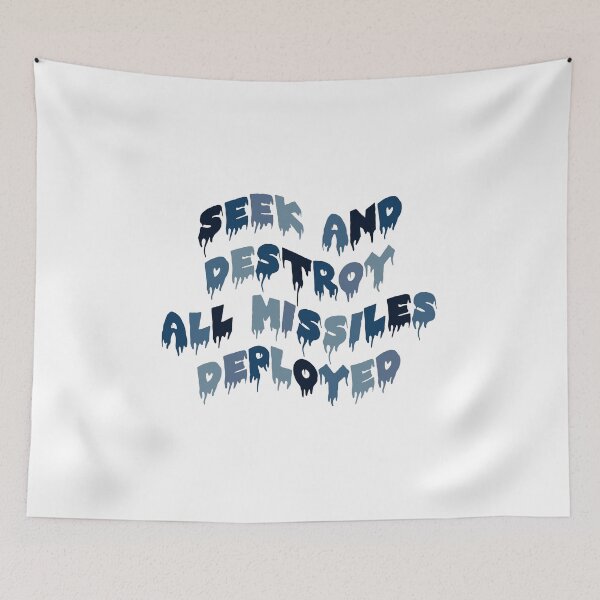 Item preview, seek and destroy all missiles deployed blue designed and sold by everything4eva.