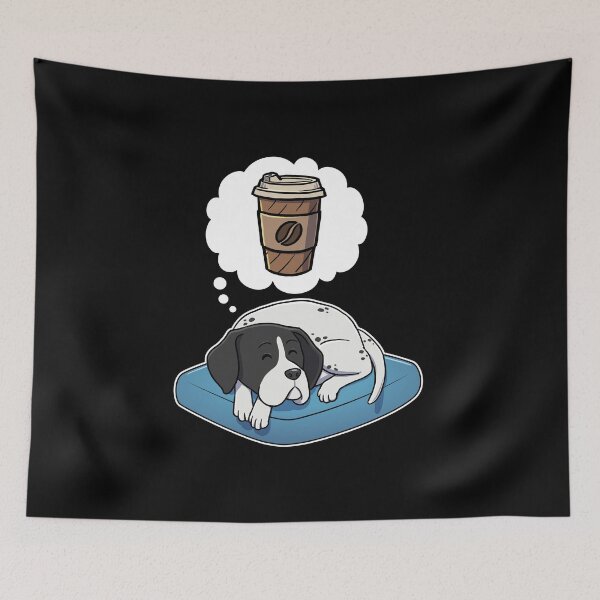 Artikelvorschau, English Pointer dreaming about Take Away Coffee entworfen und verkauft von DoggieDelights.