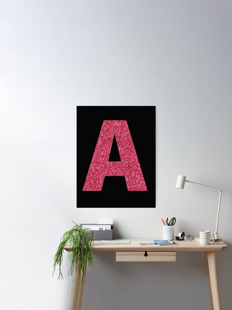 Letter A pink glitter Sticker for Sale by WeLikeWaffles