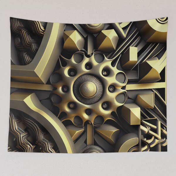 Item preview, Three Dimensional Artistic Industrial Pattern Digital Painting designed and sold by CodeAndColors.