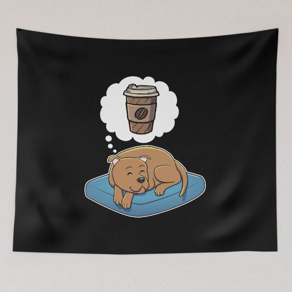 Artikelvorschau, Staffordshire Bull Terrier dreaming about Take Away Coffee entworfen und verkauft von DoggieDelights.