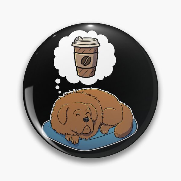 Item preview, Tibetan Mastiff dreaming about Take Away Coffee designed and sold by DoggieDelights.