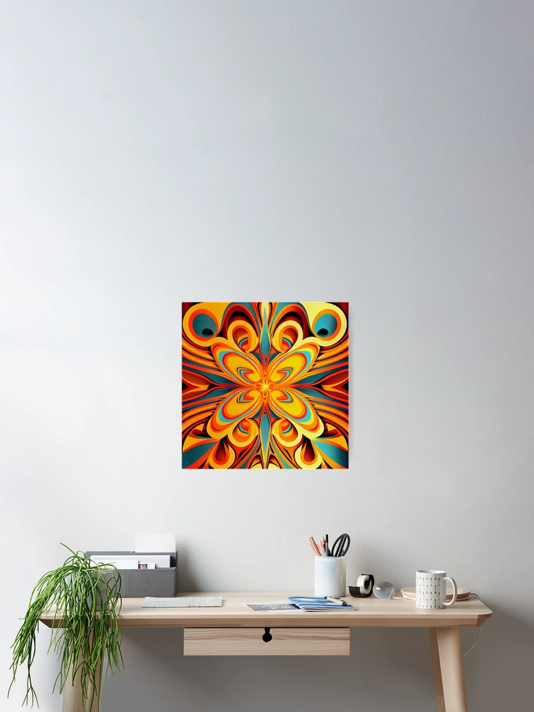 Imagen 2 de 3, Póster con la obra Energetic Abstract Happy Brilliant Beautiful Conte Digital Painting, diseñada y vendida por CodeAndColors.