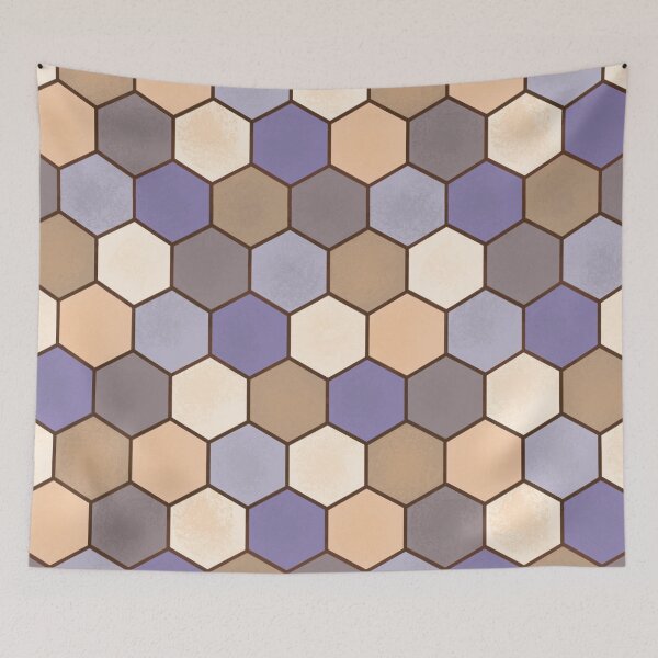 Aperçu de l'œuvre Tableau noir Cafe Au Lait Tile Pattern créée et vendue par redvioletart.