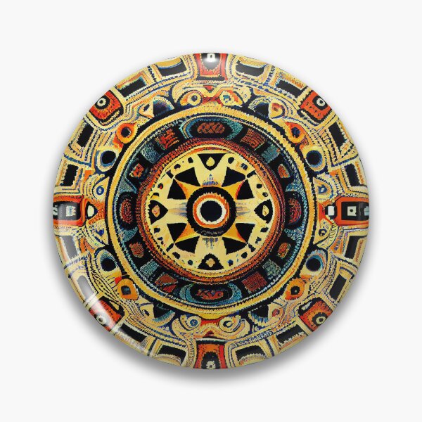 Item preview, Symmetrical Impressionist African Pattern Digital Painting designed and sold by CodeAndColors.