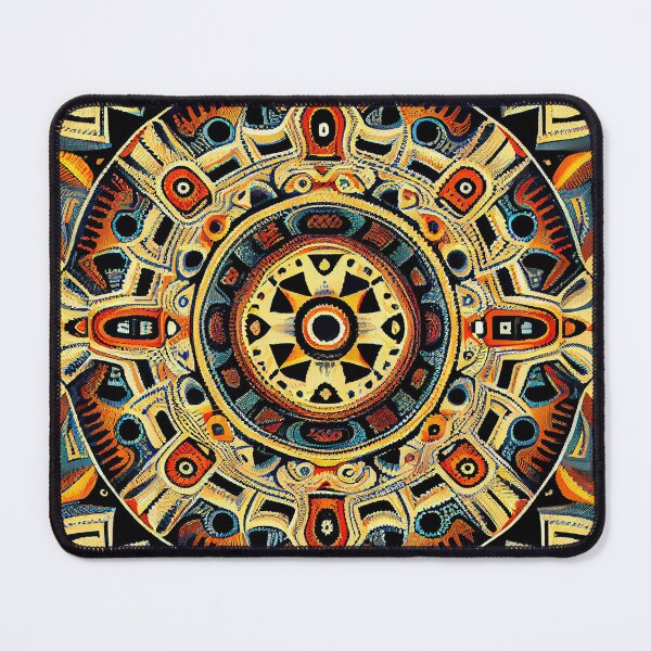 Item preview, Symmetrical Impressionist African Pattern Digital Painting designed and sold by CodeAndColors.