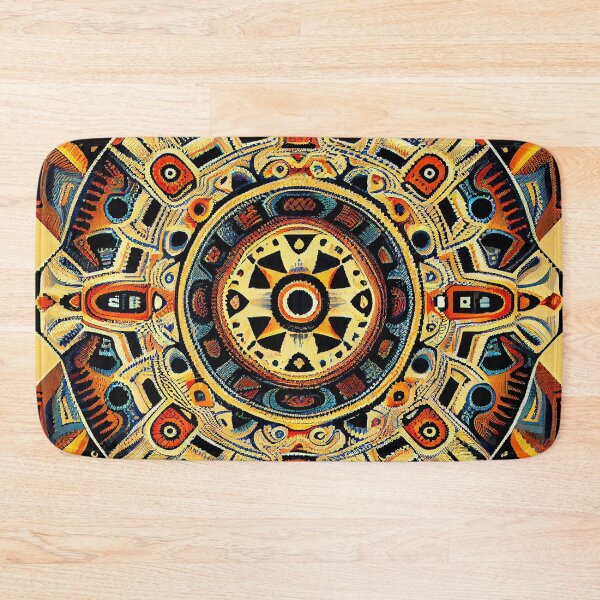 Item preview, Symmetrical Impressionist African Pattern Digital Painting designed and sold by CodeAndColors.