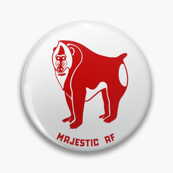 Item preview, Mandrill monkey. Funny majestic dude. Stylized design with red ink designed and sold by martodesign.