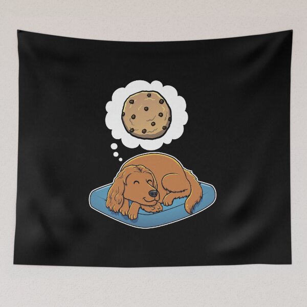 Item preview, English Cocker Spaniel dreaming about Chocolate Chip Cookies designed and sold by DoggieDelights.