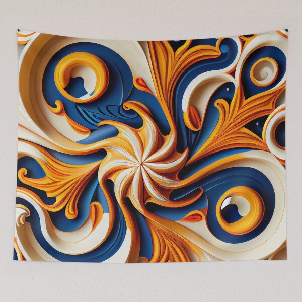 Item preview, Swirling New Mediterranean Pattern Digital Painting designed and sold by CodeAndColors.