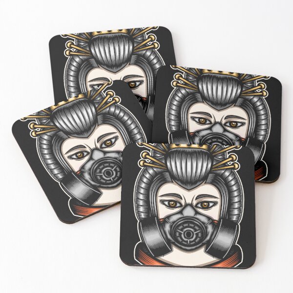 Item preview, Geisha with gas mask designed and sold by WODEXZ.