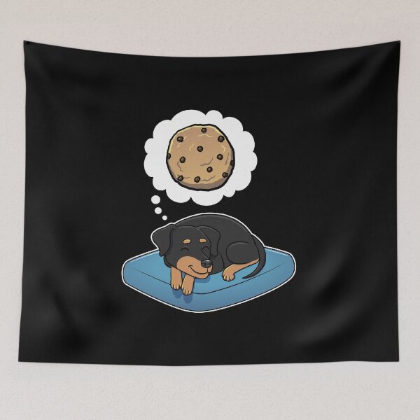 Item preview, Miniature Pinscher dreaming about Chocolate Chip Cookies designed and sold by DoggieDelights.