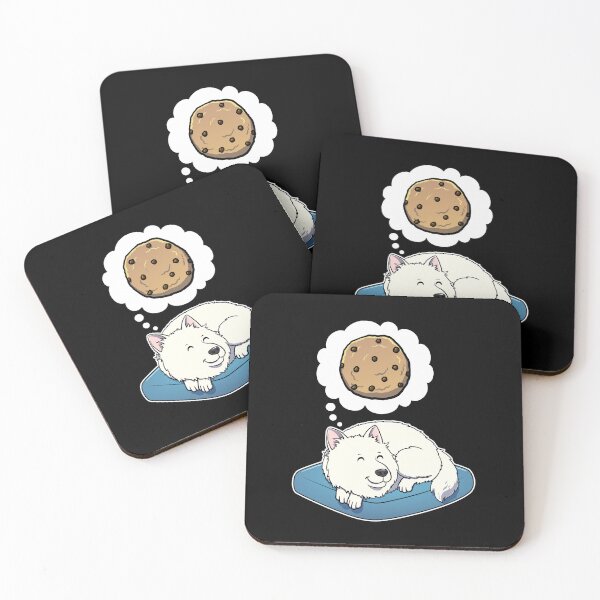 Item preview, Samoyed dreaming about Chocolate Chip Cookies designed and sold by DoggieDelights.