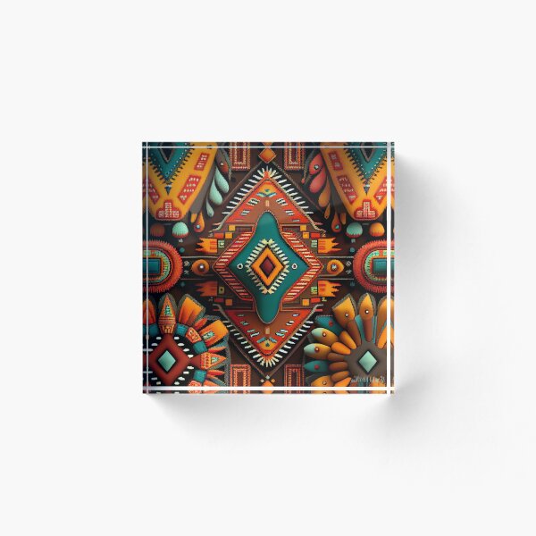 Item preview, Thick Dramatic Happy Southwestern Pattern Digital Painting designed and sold by CodeAndColors.