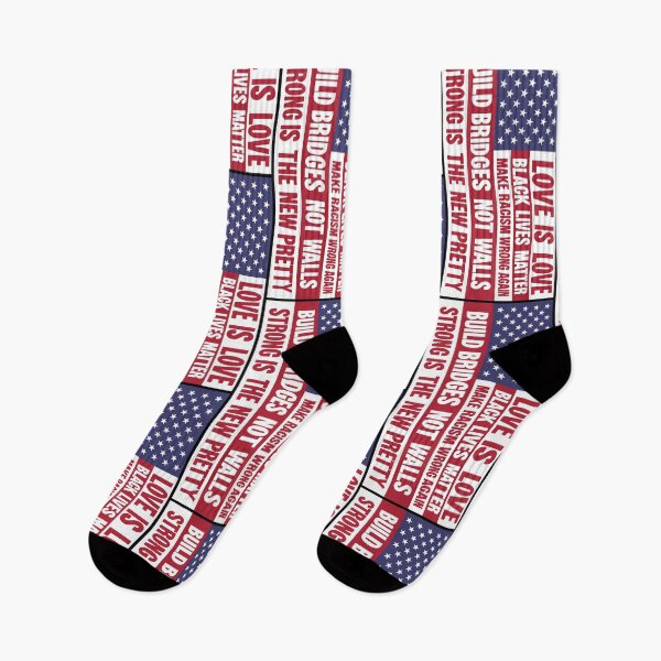 Item preview, American flag with liberal slogans designed and sold by Good-Looking Corpse.