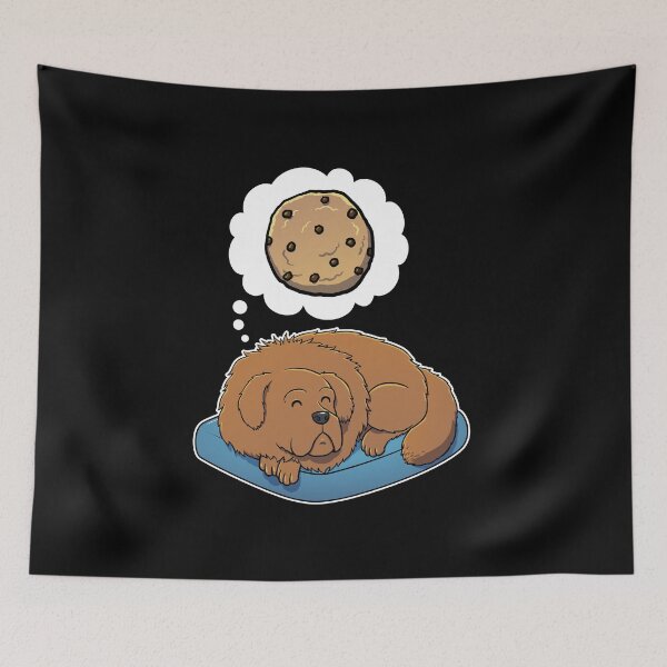 Item preview, Tibetan Mastiff dreaming about Chocolate Chip Cookies designed and sold by DoggieDelights.