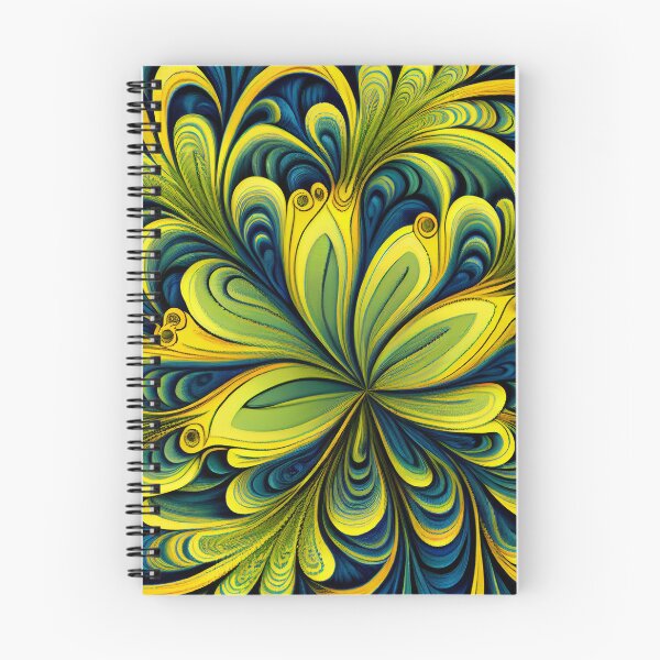 Item preview, Yellow Green Blue Natural Pattern Digital Painting designed and sold by CodeAndColors.