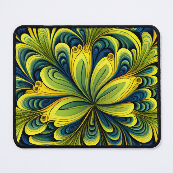 Item preview, Yellow Green Blue Natural Pattern Digital Painting designed and sold by CodeAndColors.