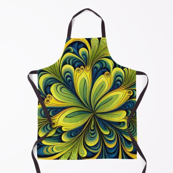 Aperçu de l'œuvre Yellow Green Blue Natural Pattern Digital Painting créée et vendue par CodeAndColors.