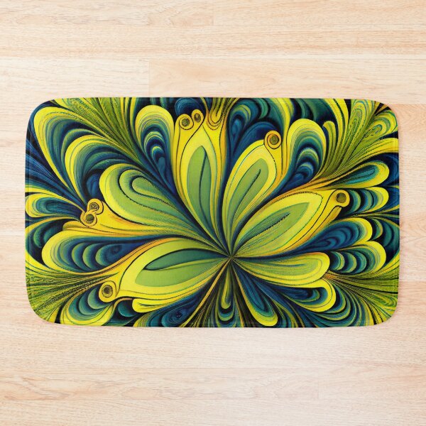 Item preview, Yellow Green Blue Natural Pattern Digital Painting designed and sold by CodeAndColors.