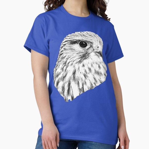 Item preview, Female Kestrel line drawing designed and sold by OwlOccasions.