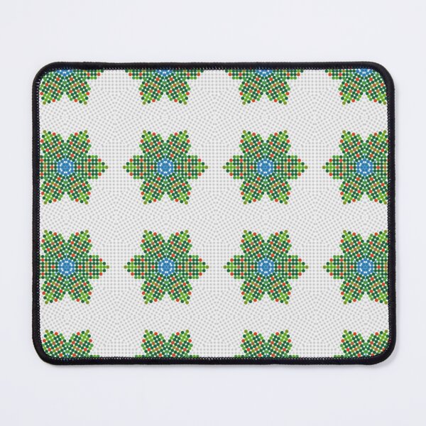 Item preview, Green, Red, Blue Floral Geometric Pattern designed and sold by Nalwesya.
