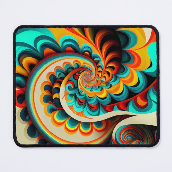 Item preview, Psychedelic Futuristic Swirling Geometric Modern  Digital Painting designed and sold by CodeAndColors.