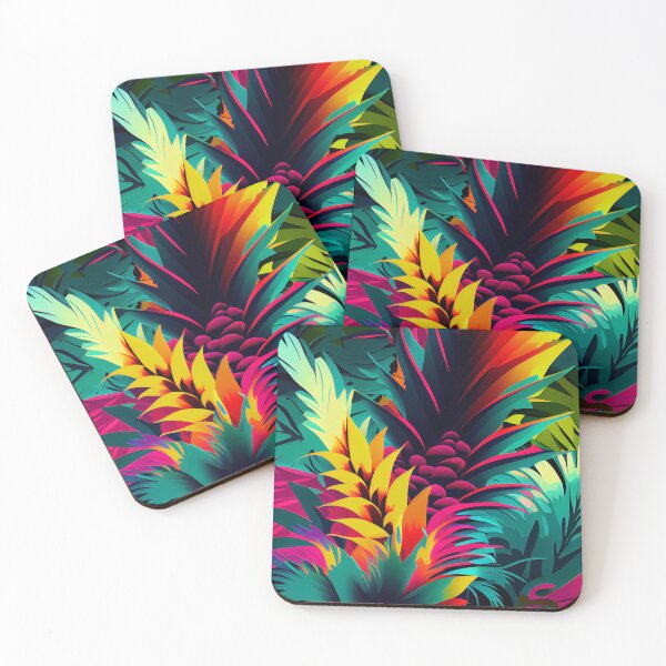 Item preview, Psychedelic Saturated Aggressive Tropical Pattern Digital Painting designed and sold by CodeAndColors.