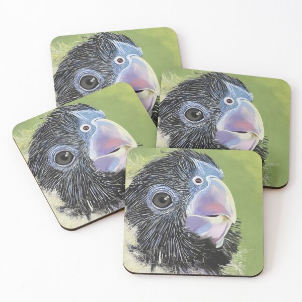 Item preview, “Selfie” black cockatoo chick designed and sold by AllisonBellArt.