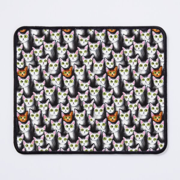 Item preview, White cat clowder with ginger cat designed and sold by KoroCincoCats.