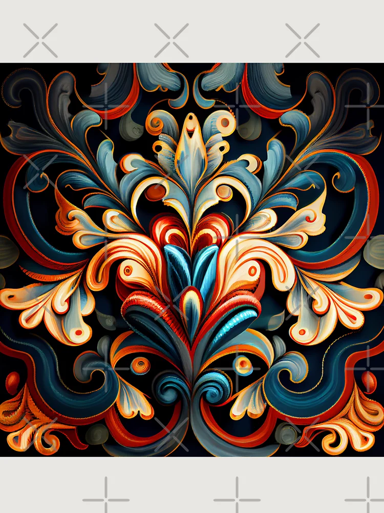 Thumbnail 6 von 6, Premium Oversized Pullover, Dynamic New Traditional Pattern Digital Painting designt und verkauft von CodeAndColors.