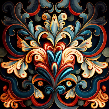 Vorschaubild zum Design Dynamic New Traditional Pattern Digital Painting von CodeAndColors