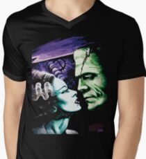 Bride & Frankie Monsters in Love Men's V-Neck T-Shirt