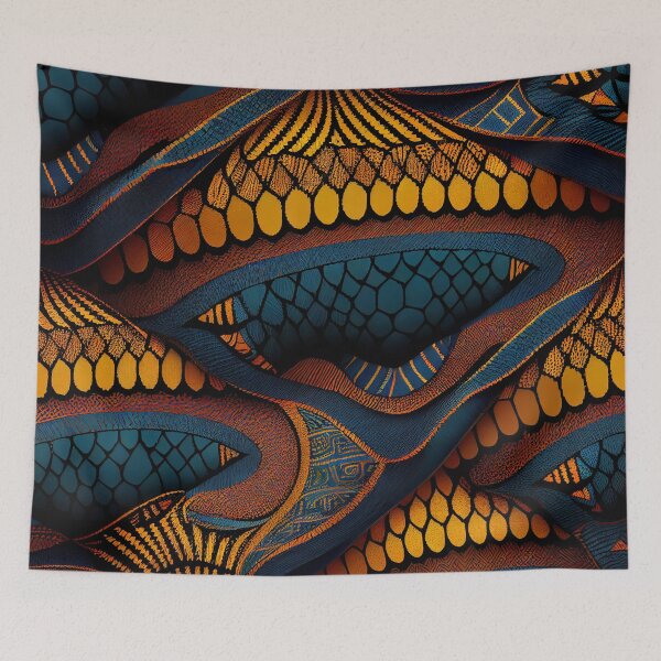 Item preview, Scaley African Pattern Digital Painting designed and sold by CodeAndColors.