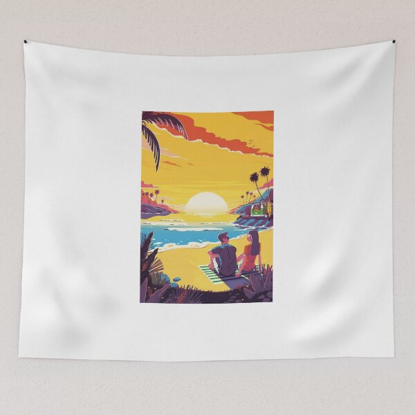 Item preview, art image of a couple enjoying the sunset designed and sold by vitda lupi.