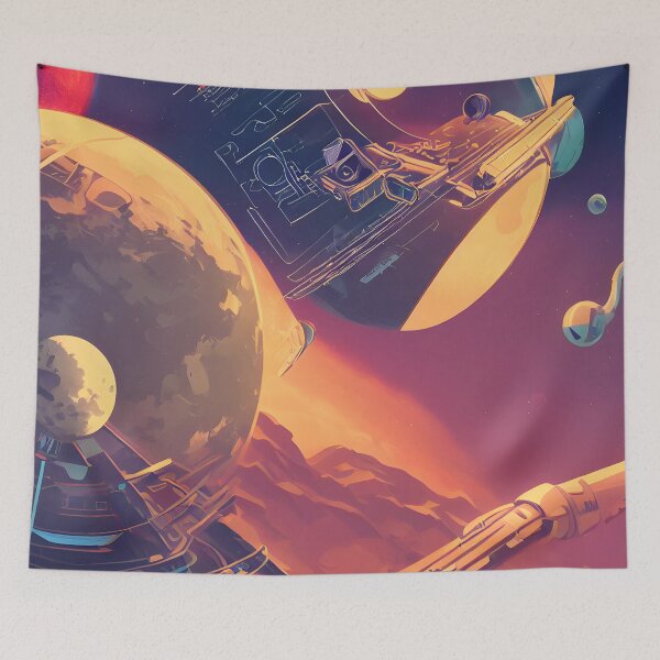 Item preview, Space exploration, planets, journey to mars, space illustration,  designed and sold by avibar.