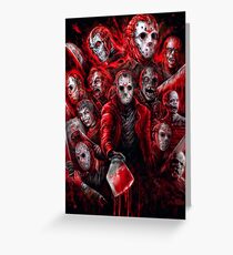 Jason Voorhees (Viele Gesichter von) Grußkarte