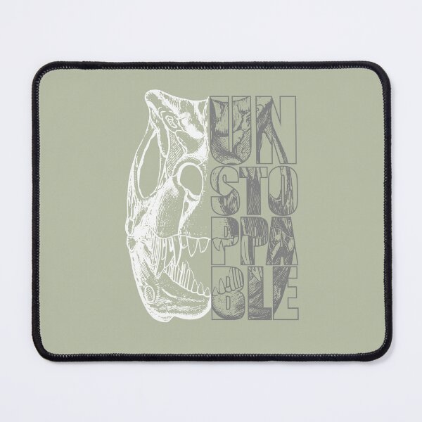 Item preview, Unstoppable T-Rex Vintage Dinosaur Motivational Skull Art (WHITE) designed and sold by CRHPOD20.