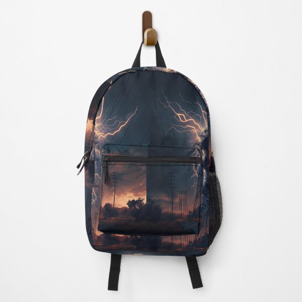Item preview, Powerful Stormy Electric Tower At Night  designed and sold by ByDigitalDream.