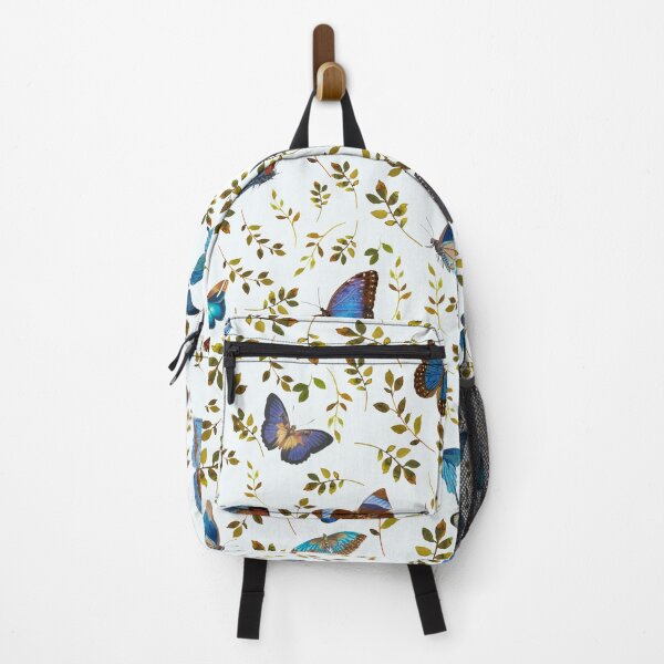 Item preview, Vintage Blue Butterfly Botanical Garden Pattern On White Nightgarden designed and sold by UtArt.