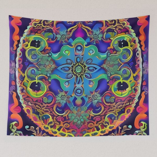 Item preview, Psychedelic colourful happy mood abstract designed and sold by Stratomi.
