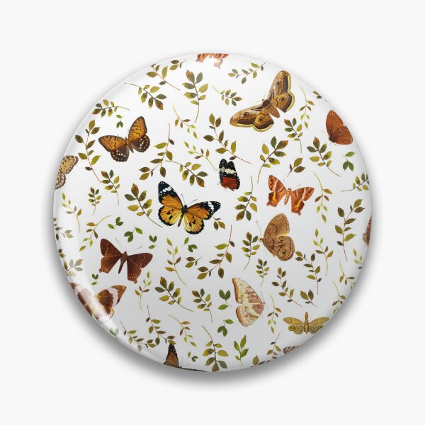 Item preview, Vintage Brown Butterfly Botanical Garden Pattern Nightgarden designed and sold by UtArt.