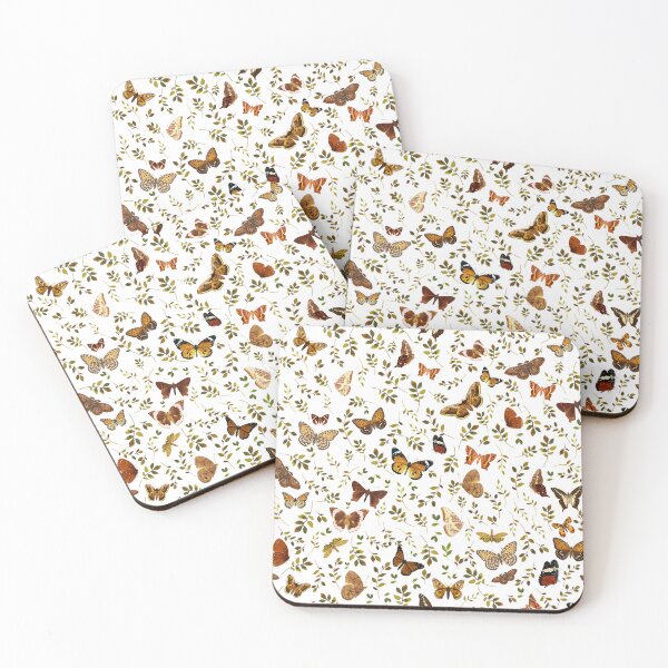 Item preview, Vintage Brown Butterfly Botanical Garden Pattern Nightgarden designed and sold by UtArt.