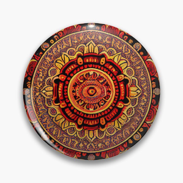 Artikelvorschau, Red Artistic Bohemian Pattern Digital Painting entworfen und verkauft von CodeAndColors.