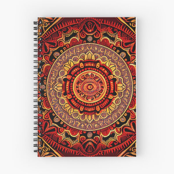 Item preview, Red Artistic Bohemian Pattern Digital Painting designed and sold by CodeAndColors.