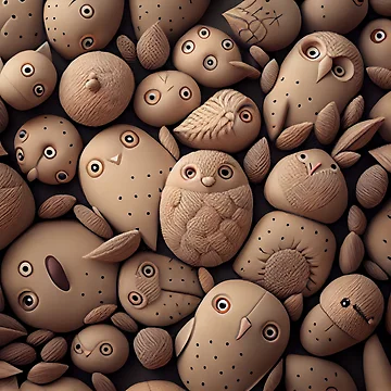 Vorschaubild zum Design Clay Cute Natural Pattern Digital Painting von CodeAndColors