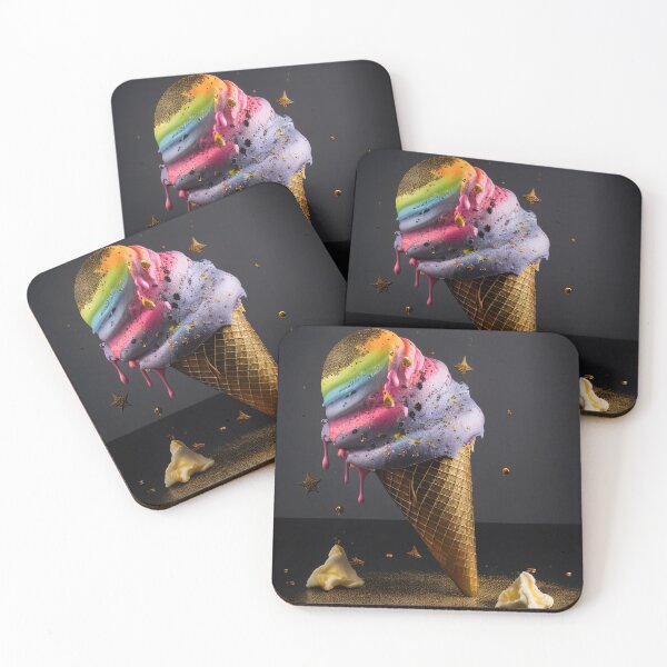 Item preview, Food photography: delicious rainbow ice cream designed and sold by RK - Shop.