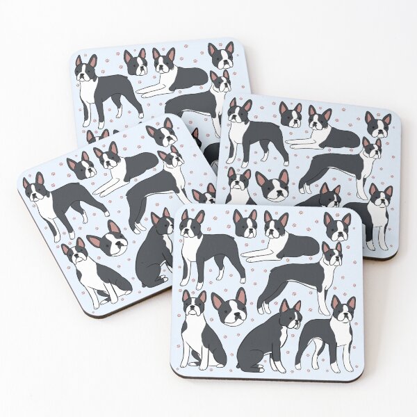 Item preview, Cute boston terrier illustration pattern  designed and sold by Yarafantasyart.